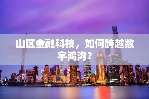 山区金融科技，如何跨越数字鸿沟？