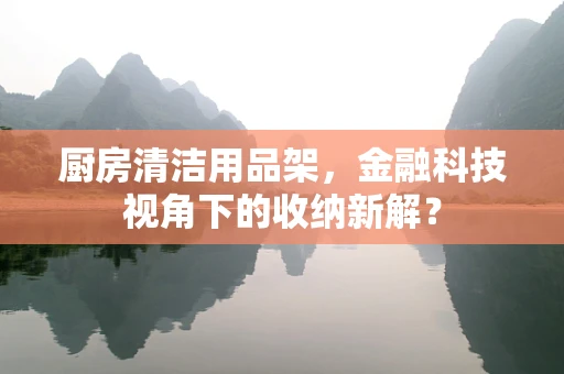 厨房清洁用品架，金融科技视角下的收纳新解？