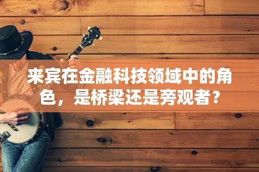 来宾在金融科技领域中的角色，是桥梁还是旁观者？