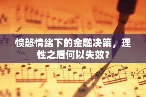 愤怒情绪下的金融决策，理性之盾何以失效？