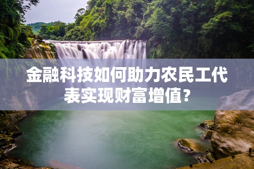 金融科技如何助力农民工代表实现财富增值？