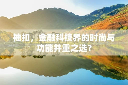 袖扣，金融科技界的时尚与功能并重之选？