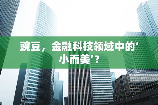 豌豆，金融科技领域中的‘小而美’？