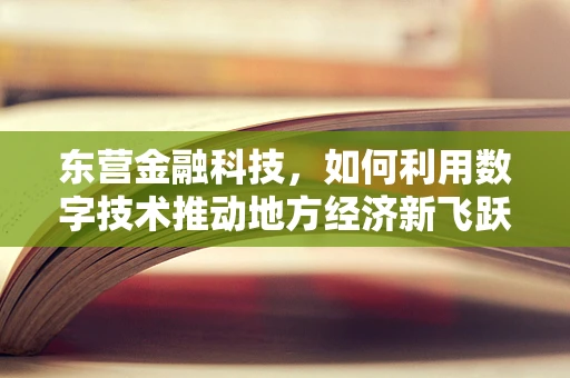 东营金融科技，如何利用数字技术推动地方经济新飞跃？