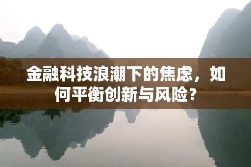 金融科技浪潮下的焦虑，如何平衡创新与风险？