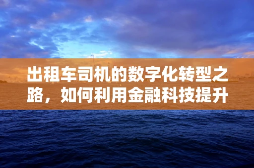出租车司机的数字化转型之路，如何利用金融科技提升服务与收入？