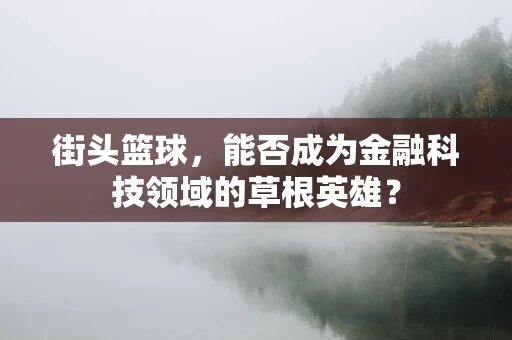 街头篮球，能否成为金融科技领域的草根英雄？
