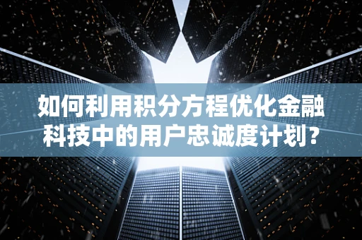 如何利用积分方程优化金融科技中的用户忠诚度计划？