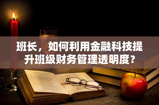 班长，如何利用金融科技提升班级财务管理透明度？