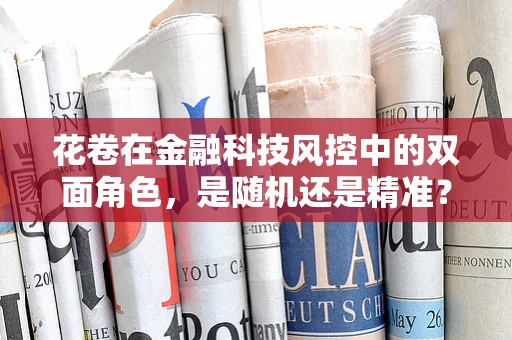 花卷在金融科技风控中的双面角色，是随机还是精准？