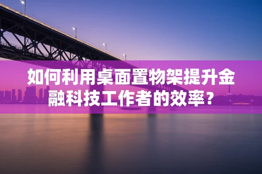 如何利用桌面置物架提升金融科技工作者的效率？