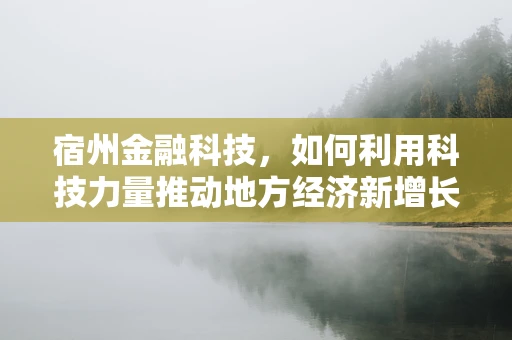 宿州金融科技，如何利用科技力量推动地方经济新增长？