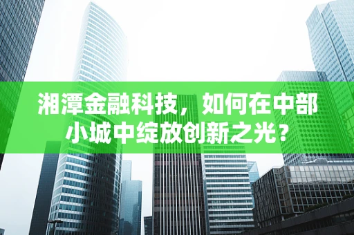 湘潭金融科技，如何在中部小城中绽放创新之光？