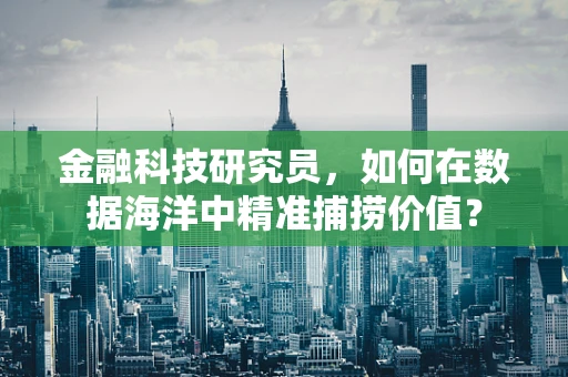 金融科技研究员，如何在数据海洋中精准捕捞价值？