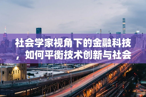 社会学家视角下的金融科技，如何平衡技术创新与社会伦理？