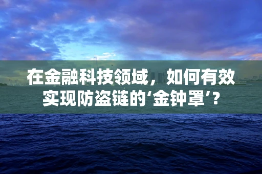 在金融科技领域，如何有效实现防盗链的‘金钟罩’？