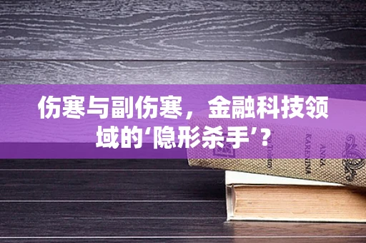 伤寒与副伤寒，金融科技领域的‘隐形杀手’？