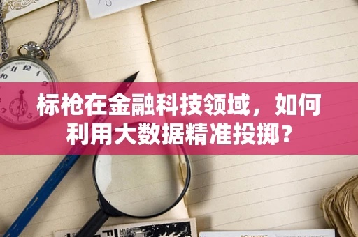 标枪在金融科技领域，如何利用大数据精准投掷？