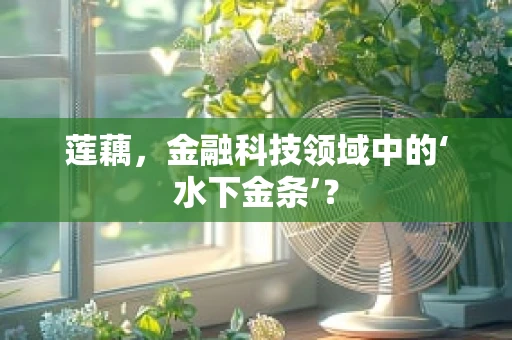 莲藕，金融科技领域中的‘水下金条’？
