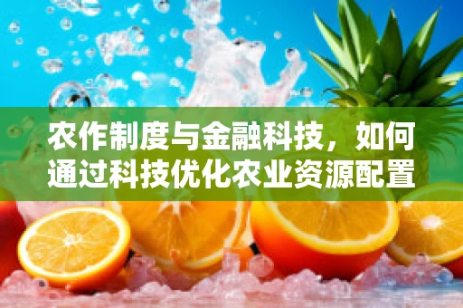 农作制度与金融科技，如何通过科技优化农业资源配置？