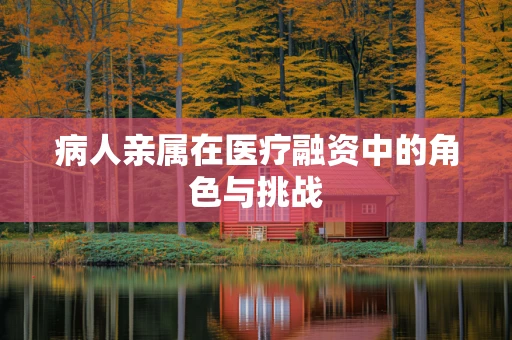病人亲属在医疗融资中的角色与挑战