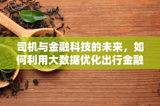 司机与金融科技的未来，如何利用大数据优化出行金融服务？