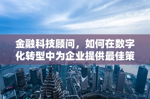 金融科技顾问，如何在数字化转型中为企业提供最佳策略？