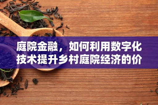 庭院金融，如何利用数字化技术提升乡村庭院经济的价值？
