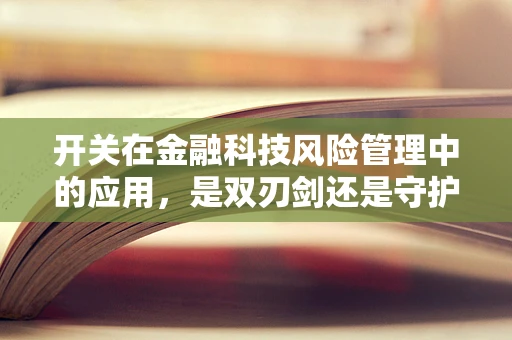 开关在金融科技风险管理中的应用，是双刃剑还是守护者？