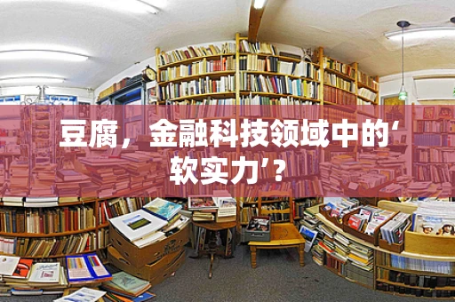 豆腐，金融科技领域中的‘软实力’？