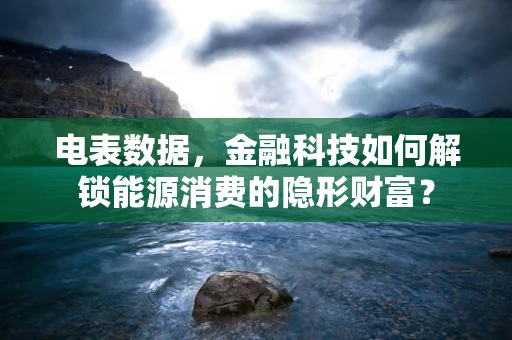 电表数据，金融科技如何解锁能源消费的隐形财富？