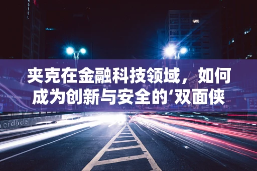 夹克在金融科技领域，如何成为创新与安全的‘双面侠’？