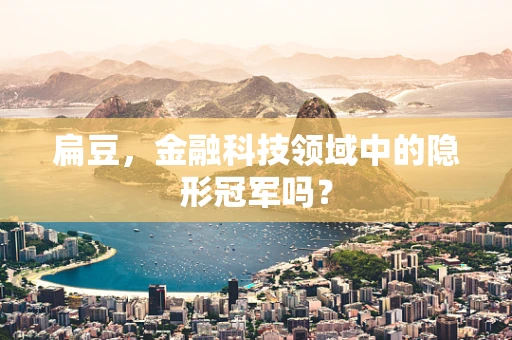 扁豆，金融科技领域中的隐形冠军吗？