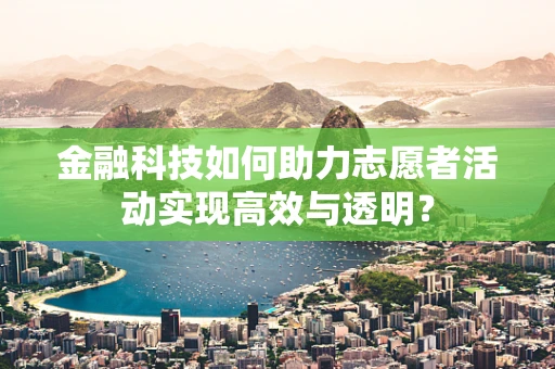 金融科技如何助力志愿者活动实现高效与透明？