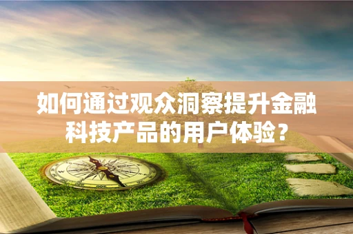 如何通过观众洞察提升金融科技产品的用户体验？