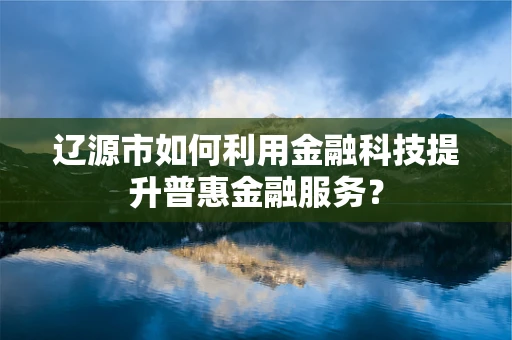 辽源市如何利用金融科技提升普惠金融服务？