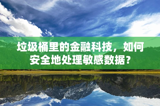 垃圾桶里的金融科技，如何安全地处理敏感数据？