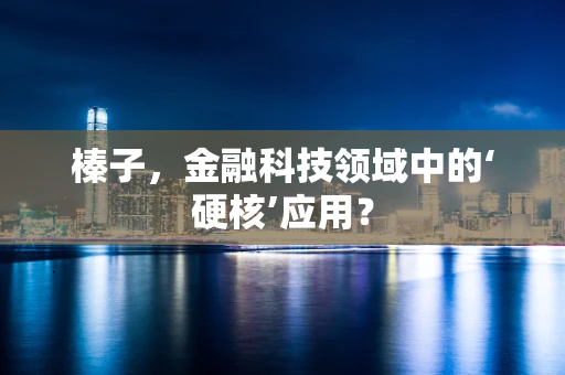 榛子，金融科技领域中的‘硬核’应用？