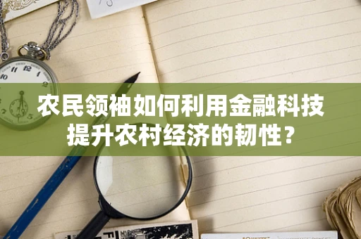 农民领袖如何利用金融科技提升农村经济的韧性？