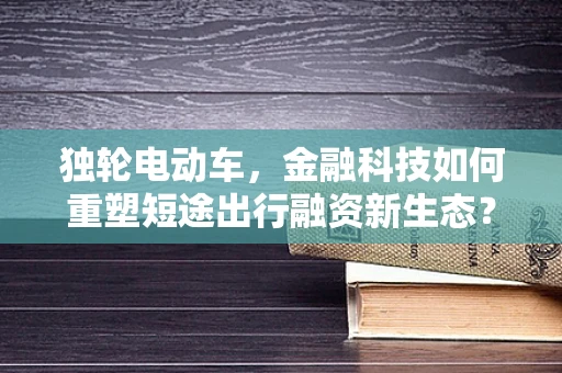 独轮电动车，金融科技如何重塑短途出行融资新生态？