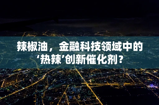 辣椒油，金融科技领域中的‘热辣’创新催化剂？