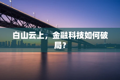 白山云上，金融科技如何破局？