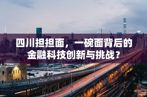 四川担担面，一碗面背后的金融科技创新与挑战？