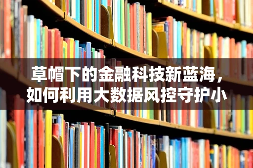 草帽下的金融科技新蓝海，如何利用大数据风控守护小微企业？