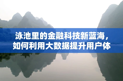 泳池里的金融科技新蓝海，如何利用大数据提升用户体验？