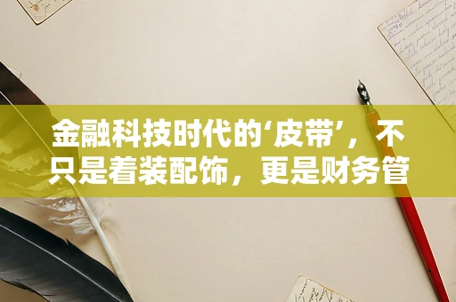 金融科技时代的‘皮带’，不只是着装配饰，更是财务管理的‘紧身衣’？