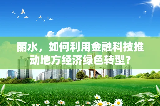 丽水，如何利用金融科技推动地方经济绿色转型？