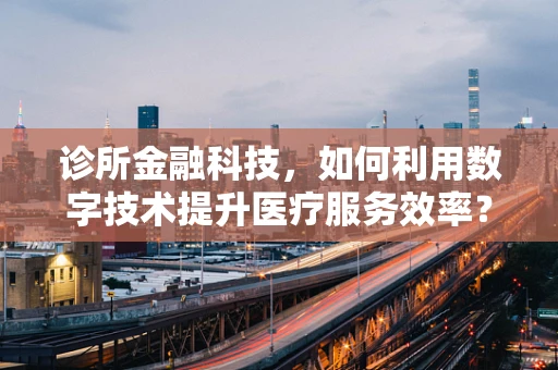 诊所金融科技，如何利用数字技术提升医疗服务效率？