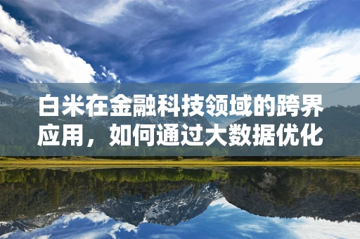白米在金融科技领域的跨界应用，如何通过大数据优化供应链管理？