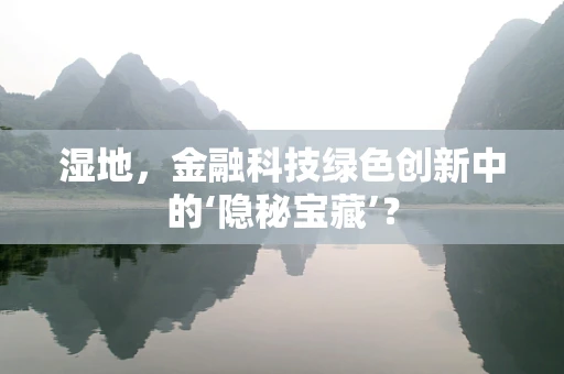 湿地，金融科技绿色创新中的‘隐秘宝藏’？